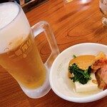 Hyou Tan Tei - ハッピーアワー生ビール 450円
                        本日のおつまみ 100円