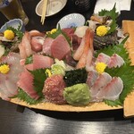 磯料理 元海 - 刺身の盛り合わせ