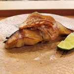 日本料理 櫻川 - サワラの柚あん焼き、レンコンチップス