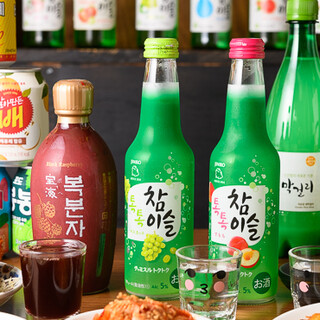 Korean alcohol goes perfectly with Korean Cuisine! We have a wide variety available◎