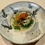 すし宮川 - 北海道松茸、揚げ、温かいイクラ