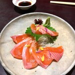 草庵・中町井ｓay - 信州サーモン刺し。1100円+税