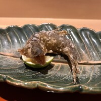 銀座 しのはら - 落ち鮎の唐揚げ