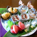 千松しま - 【お造り･･･マグロ、カレイ、サンマ糠漬け、渡り蟹、ウニ】★2009/9