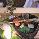 銀座 しのはら - 八寸も秋景色で。