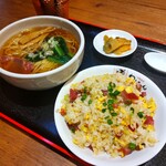 中華食堂わんちゃん - 『醤油ラーメン＋半炒飯セット』