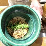 おかもと - ➓かます、松茸、水菜の炊き込みご飯。