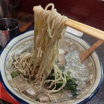 烈志笑魚油 麺香房 三く - 極細麺