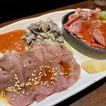 Kushiyaki Sato Mura - モツ冷製3点盛り   モツの新鮮さが堪能できるメニューでこちらも絶対頼むやつ！量もあってコスパ爆発！