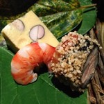 柊家旅館 - 海老旨煮 むかご玉〆 秋鮭里芋海苔巻揚げ