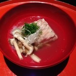 柊家旅館 - 蒸し物：甘鯛酒蒸し 橘あん しめじ 九条葱
