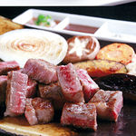 Japanese black beef lean Steak (with salad)