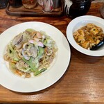 元祖ぴかいち - 博多皿うどん、ミニ麻婆丼