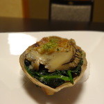 じん市 - 鮑香草パン粉焼き