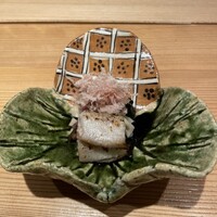 饗庵大乃 - 柳葉魚(ししゃも)一夜干　蔓紫の花　菊菜　金時草　楡木茸　白麗茸　花弁茸　白舞茸　勝男武士