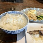 Mame da - 焼魚定食-サンマの開き2,000円、おかわりご飯無料