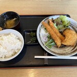 鳴門屋食堂 - 料理写真:ミックスフライ（えびとたい）