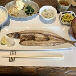 まめ多 - 焼魚定食-サンマの開き2,000円