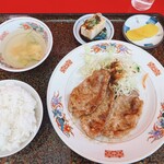 カレー＆中華料理インド - 日替り定食(生姜焼き)620円