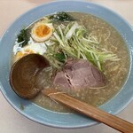 たんたラーメン - ネギラーメン　※バクダン(味付煮玉子)追加