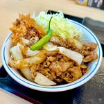 Katsuya - 牛バラ焼きとロースカツの合い盛り丼