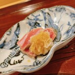 勢麟 - 大間の蛇腹のタタキです。おかわりしてしまいました