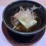 すし屋　小桜 - 枝豆豆腐潤菜とみょうが出汁