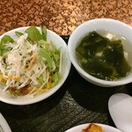 瑞香楼 - 上海焼きそば定食 サラダ＆スープ アップ！
