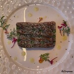 プチレストラン ブーケ・ド・フランス - 秋刀魚と生ハムと大葉と隠元のテリーヌ