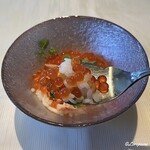 プチレストラン ブーケ・ド・フランス - 紅鮭といくらとズワイガニのイノベーティブ･ファージョンの一品