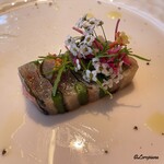 プチレストラン ブーケ・ド・フランス - 秋刀魚と生ハムと大葉と隠元のテリーヌ