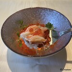 プチレストラン ブーケ・ド・フランス - 紅鮭といくらとズワイガニのイノベーティブ･ファージョンの一品