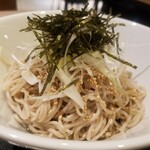 Sakaba Mori - 海苔、ネギ、ゴマ　MORIそばとミニ焼き鳥丼セット　1,100円