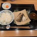 Kisaku - 『鯖の塩焼き（1300円）』ご飯と味噌汁