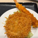 野郎めし - しょうが焼＆ミックスフライ定食1200円