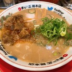 天下一品 総本店 - 【2023年06月】牛すじラーメン（総本店限定）＠1,300円、普通麺、ニンニク有り、スープ増量＠110円、合計＠1,410円、提供時。