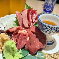 始祖鳥 - コーチン鶏肝刺身盛り