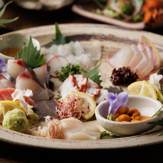 Enjoy beautiful fresh fish as sashimi