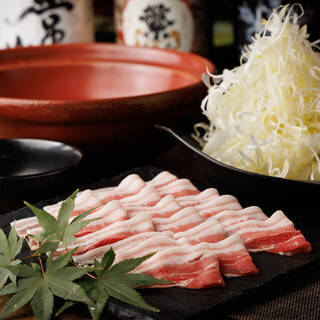 [Traditional water fish specialty] Taste Kagoshima with green onion shabu made with secret soup stock