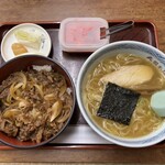 丸田そば - 牛丼セットＢ