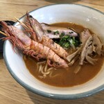 Menya Sama Taiyou - ・沖縄車海老そば＋餃子（３ケ）セット：１７００円のラーメン