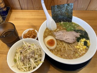 Ramen Shopputsubaki - 朝ラーセット（みそ）　税込750円