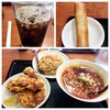 Taiwambishoku yuufuku - ラーメン定食1190円+390円でニンニク炒飯