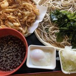 蕎麦 さだはる - 天ざる蕎麦（580円）無料トッピング多数（笑）