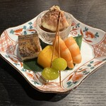 和旬 Kien - いちじく　海老　銀杏　カボチャ　秋刀魚の寿司