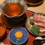 銀座　和久多 - 松茸のすき焼き