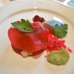 シュマン - 秋刀魚と帆立貝のラヴィオリ仕立て