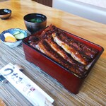 町田 うなぎ流木 - 特上うな重(一匹半)、関西風地焼