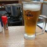 西もり - 生ビール日高屋のジョッキより大きい