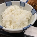 繁昌亭 - 米飯(普通盛り)はこれくらい